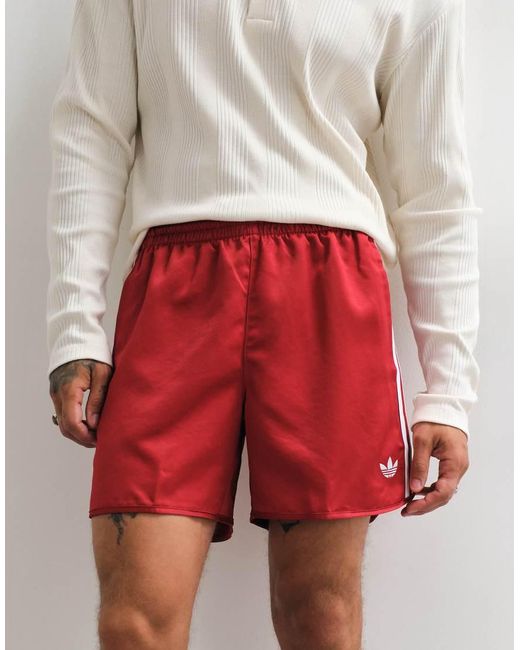 Adidas Originals White Three Stripe Shorts for men