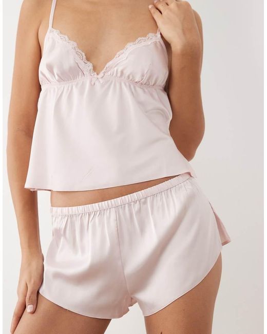 Boux Avenue Pink Kaya Satin Cami Set