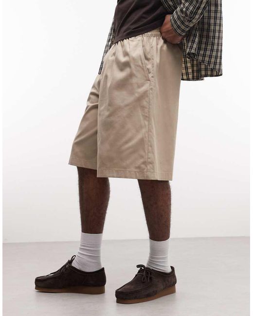 Weekday White baggy Fit Chinos Shorts for men