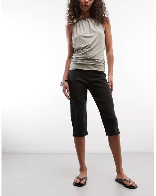 Daisy Street Black Low Rise Capri's