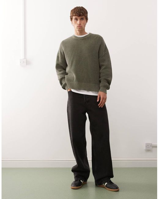 Weekday – kastiger pullover in Green für Herren