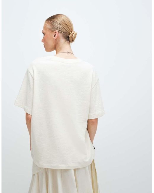 ASOS Natural Textured Jersey Oversized T-Shirt