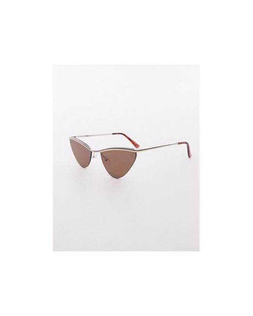TOPSHOP Black Aster Angled Visor Sunglasses