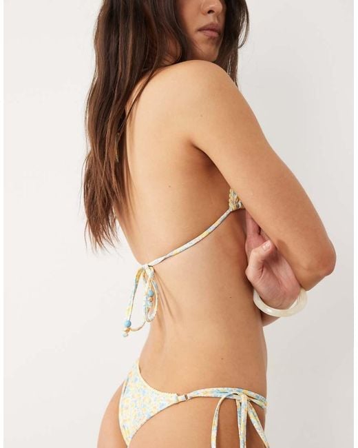 Kulani Kinis Natural Dreamy Daze Tieside Thong Bikini Bottom