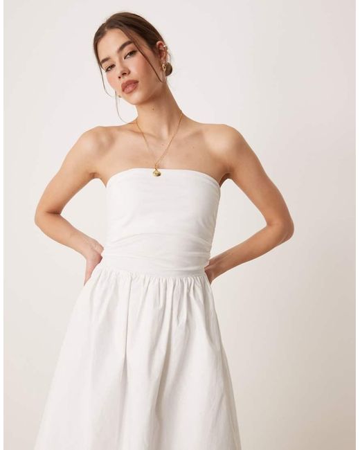 Glamorous Natural Strapless Midi Dress