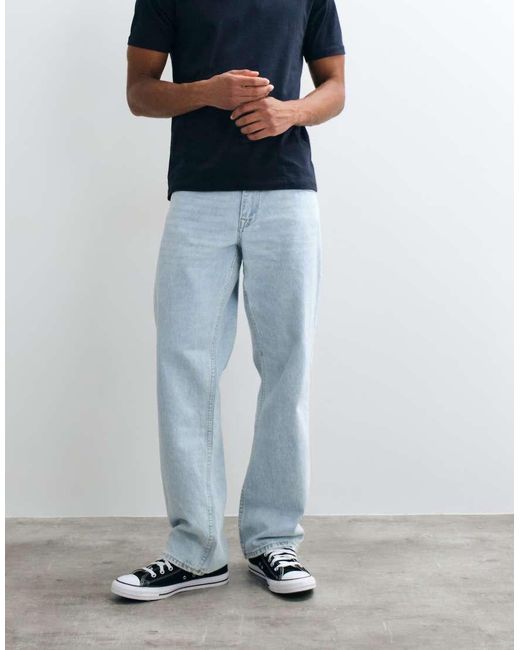 Blend Blue Loose Fit Straight Leg Jeans for men