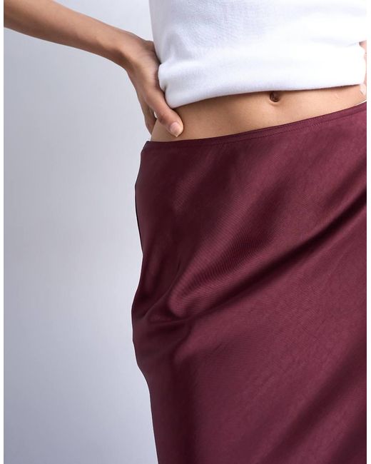 TOPSHOP Schuingesneden Maxirok Tot Aan De Grond in het White