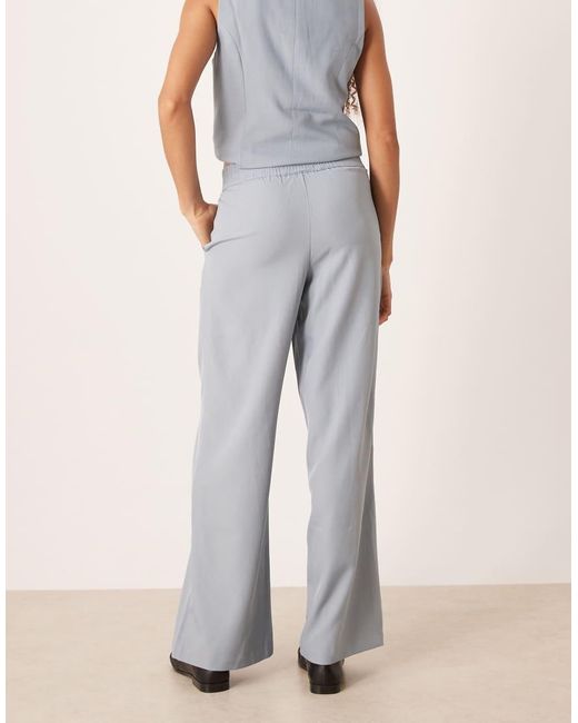 Jdy White High Waist Pleated Wide Leg Trouser Co-Ord