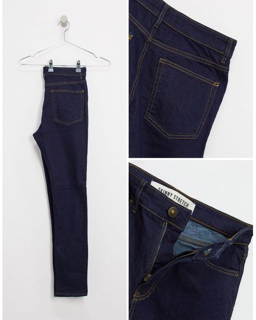 new look blue skinny jeans