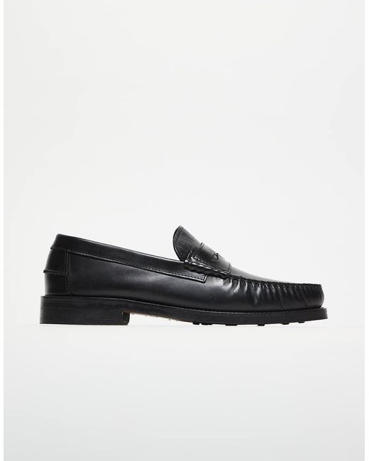 Walk London Black Dalston Penny Loafer for men