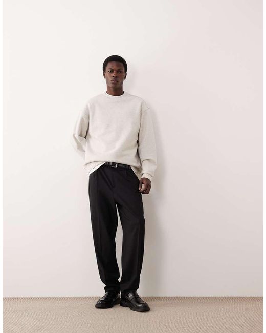 ASOS COLLECTIVE Natural Oversized Super Heavyweight Crew for men
