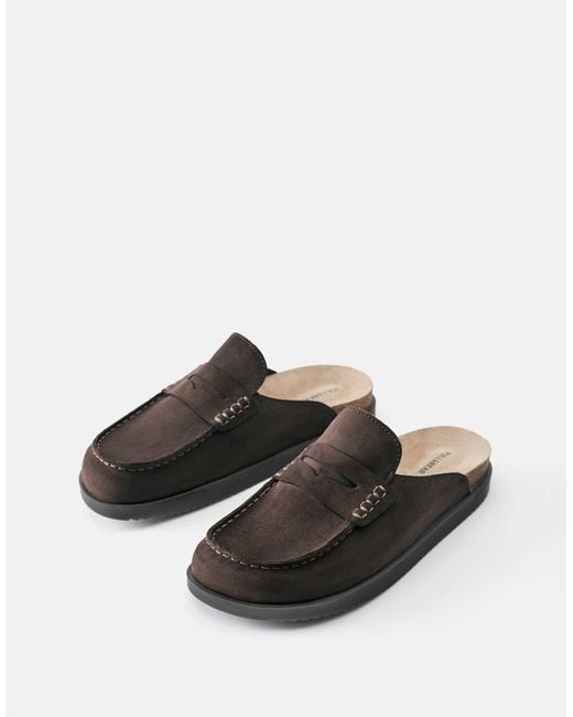 Pull&Bear Clogs mit bit-detail in Brown für Herren