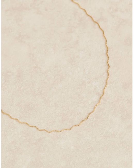 Orelia Brown Fine Wave Chain Necklace