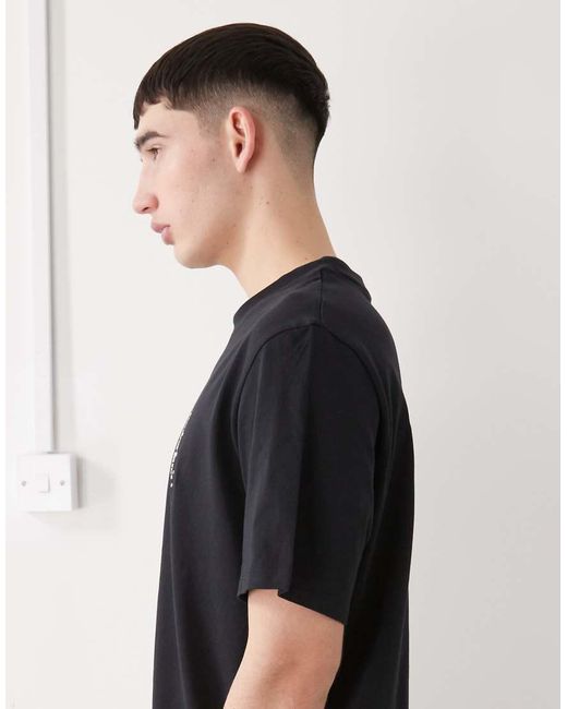 Timberland Black Short-Sleeve 'Oval Logo' Graphic Tee for men