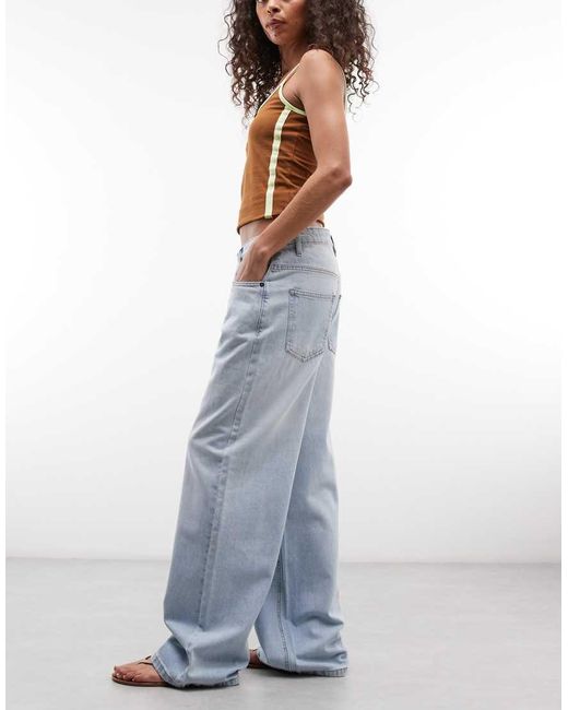Daisy Street Blue Low Rise Boyfriend Jeans