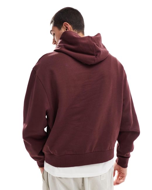 ASOS – kastiger oversize-kapuzenpullover in Red für Herren