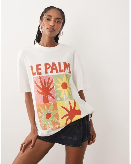 ASOS Multicolor Oversized T-shirt With Le Palm Abstract Graphic