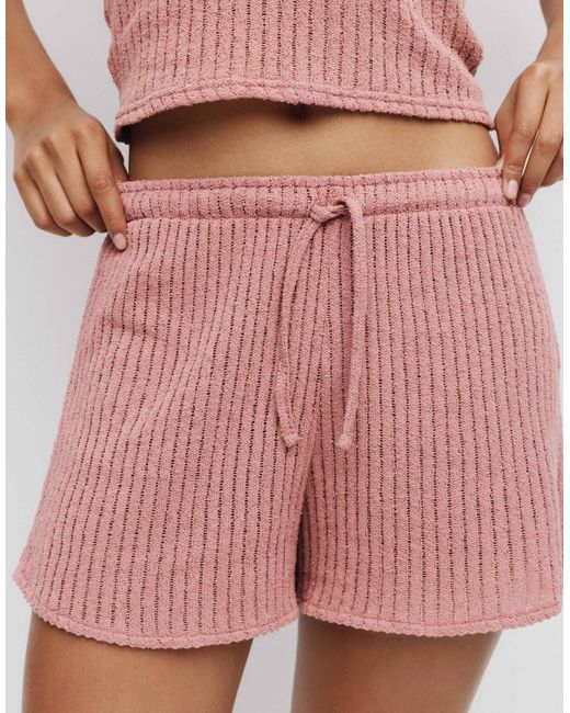 Short en maille ajourée Pull&Bear en coloris Pink