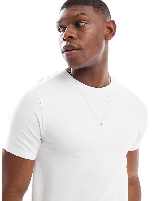 Pack De 2 Camisetas De Color Caqui Y Blanco Básicas Ajustadas De ASOS de hombre de color Natural