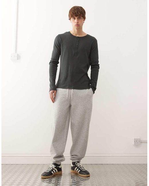 Collusion Black Marl Cuffed jogger for men