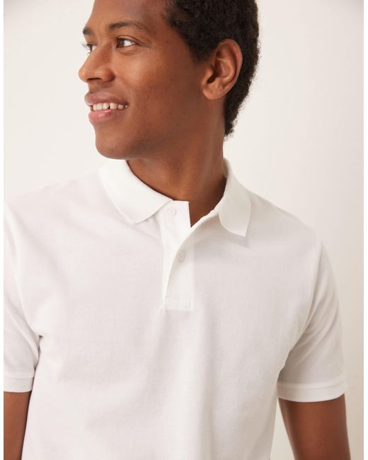 ASOS White Essentials 2 Pack Regular Fit Polos for men