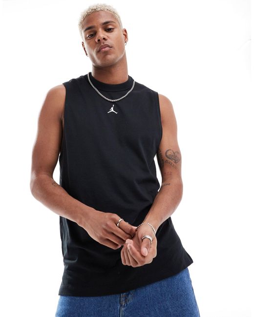 Camiseta negra sin mangas dri-fit Nike de hombre de color Blue