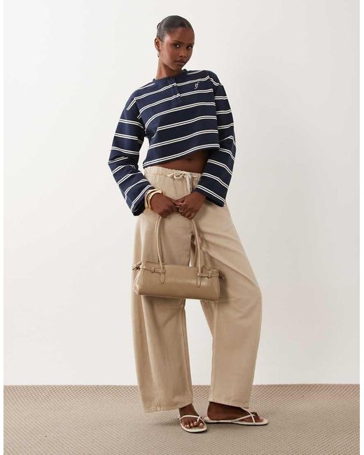 The Frolic Blue Exclusive Cotton Rich Long Sleeve Button Down Top