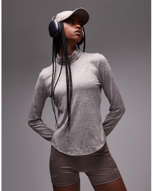 Nike Gray – swift dri-fit – langärmliges oberteil