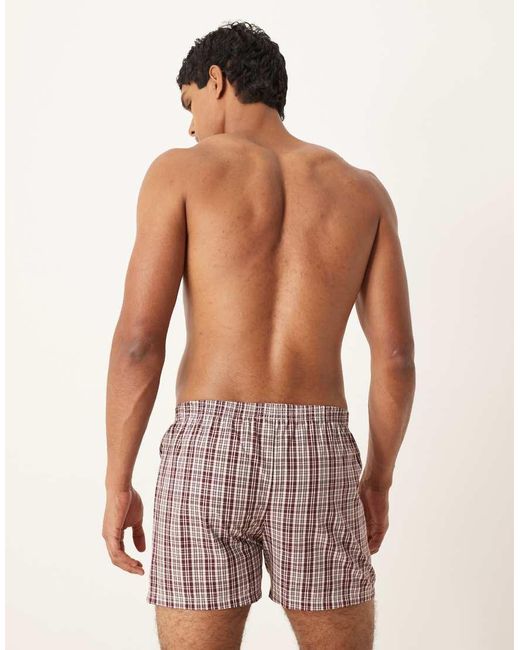 ASOS Brown 2 Pack Woven Boxers for men