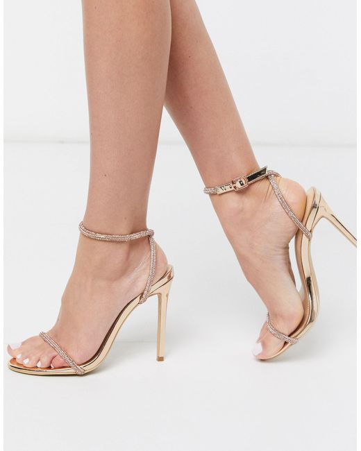 SIMMI Shoes Simmi London Samia Embellished Heeled Sandals in Gold  (Metallic) | Lyst
