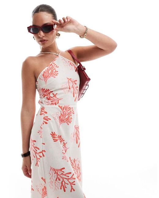 Vero Moda Pink Halter Maxi Dress