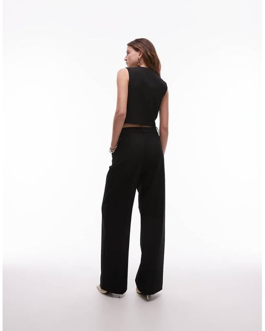 Mango Broek Met Rechte Pijpen in het Black