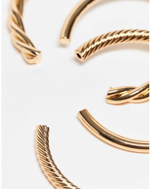 Accessorize Metallic Twisted Bangle 3 Pack