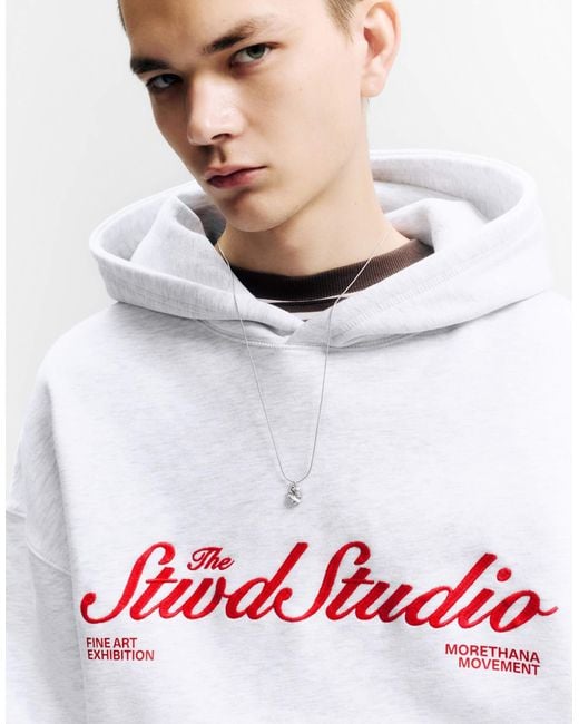Pull&Bear – kapuzenpullover in White für Herren