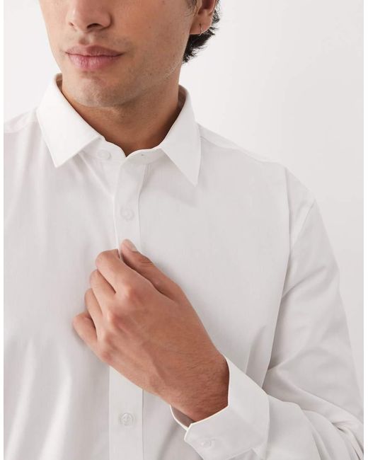 ASOS White Regular Fit Smart Shirt for men