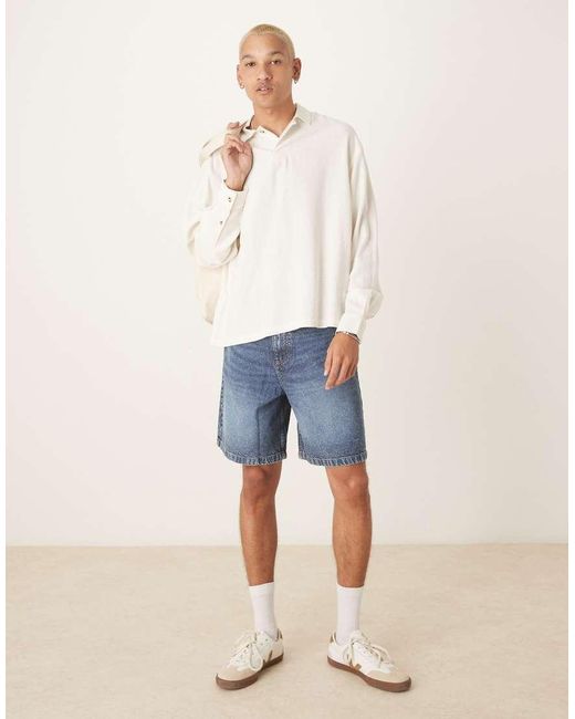 Camicia Oversize Squadrata di ASOS in White da Uomo