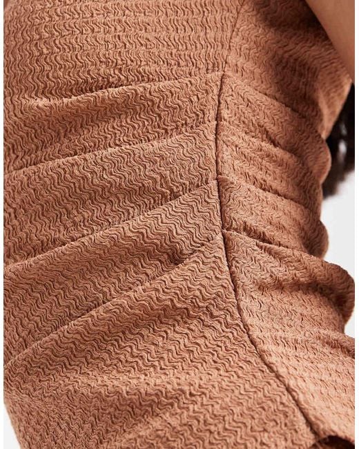 Vero Moda Multicolor Textured Jersey Asymmetric Detail Drape Top