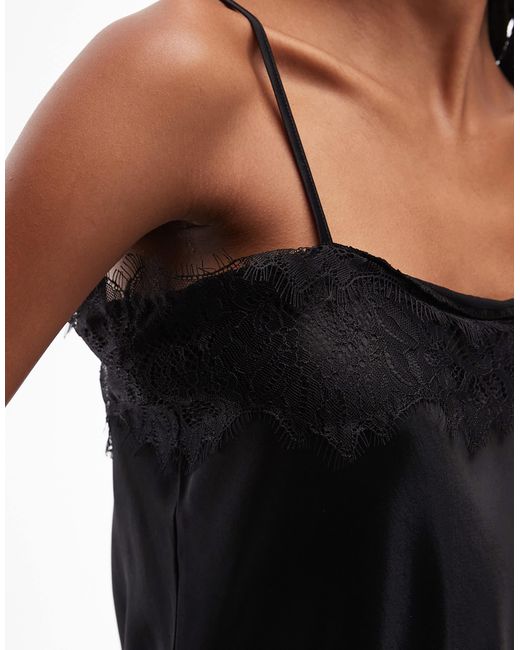 ASOS White – asymmetrisches camisole-oberteil aus satin