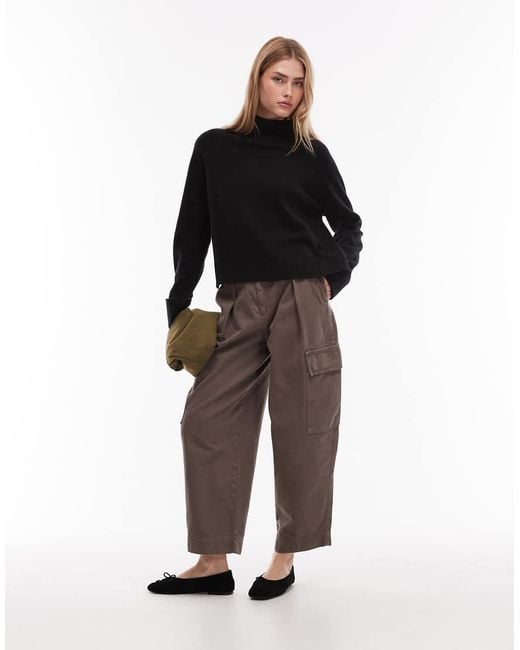 ARKET Black Wool Sweater With High Neck And Deep Cuffs