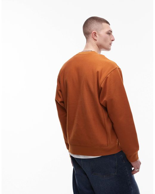 Carhartt – american script – sweatshirt in Orange für Herren