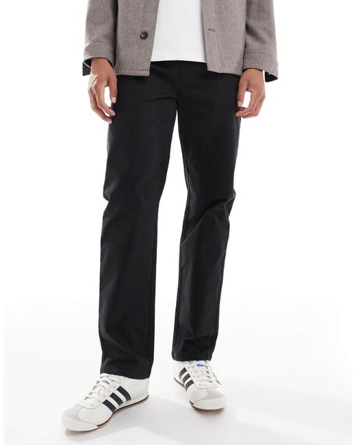 Threadbare – gerade geschnittene hose in Black für Herren