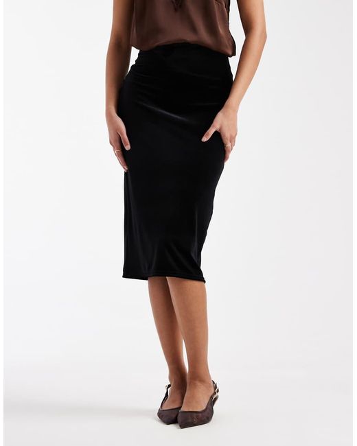 Commando Black Midi Skirt