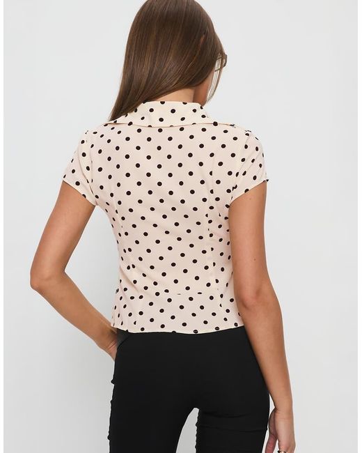 Princess Polly White Cottesloe Button Up Fitted Short Sleeve Shirt
