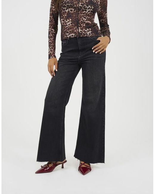 Brave Soul White Mid Rise Wide Leg Jeans