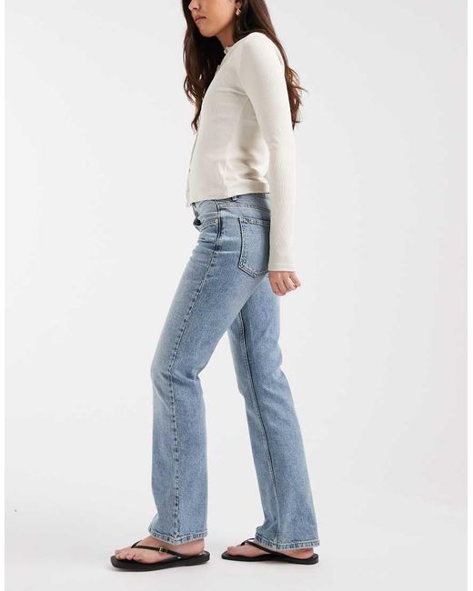 ASOS Blue Low Rise Slim Flare