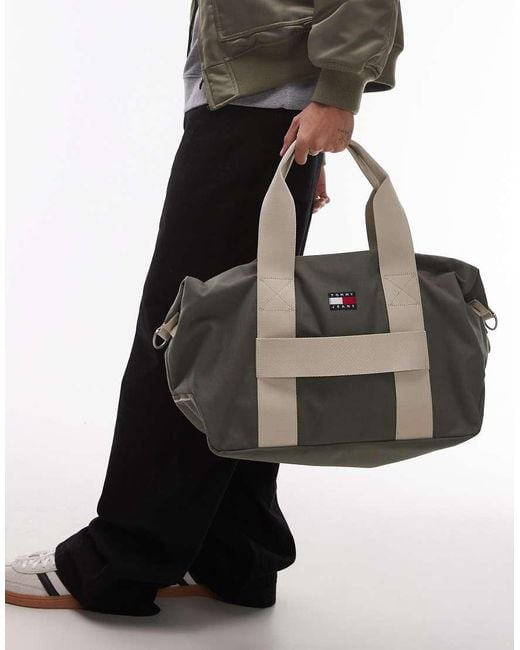Tommy Hilfiger Black Retro Duffle Bag for men