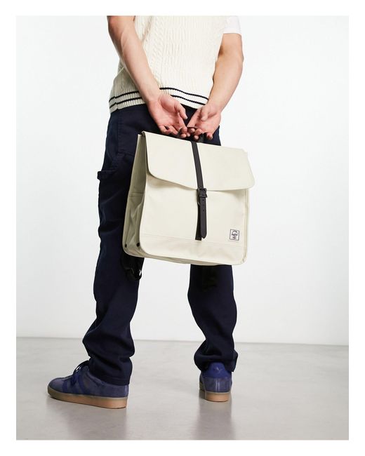 city - sac à dos en tissu imperméable format moyen - blanc cassé Herschel  Supply Co. pour homme en coloris Neutre | Lyst