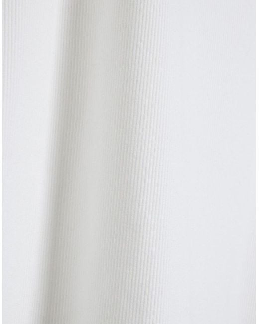 River Island Muscle Fit Ribbed Vest Set in White for Men | Lyst UK