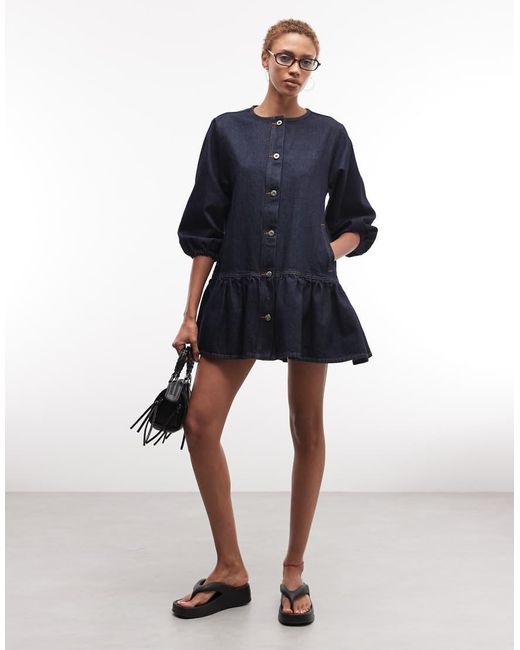 Collusion Blue Shirt Dress