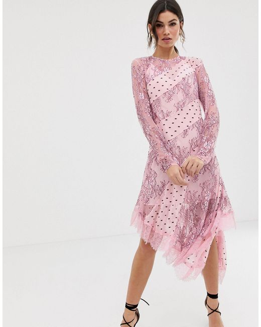 keepsake utopia lace midi dress